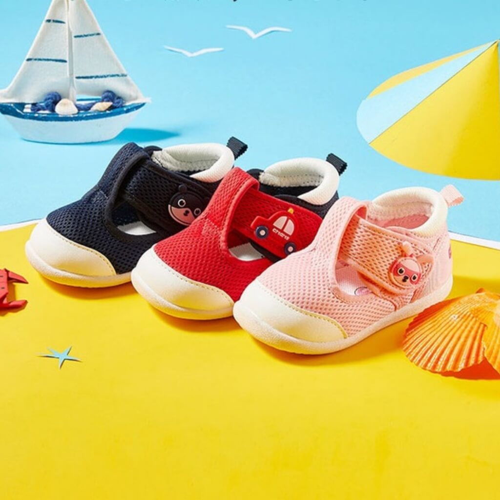 CRTARTU KATETU Breathable Mesh Fabric Velcro Unisex Baby Walking Shoes ...