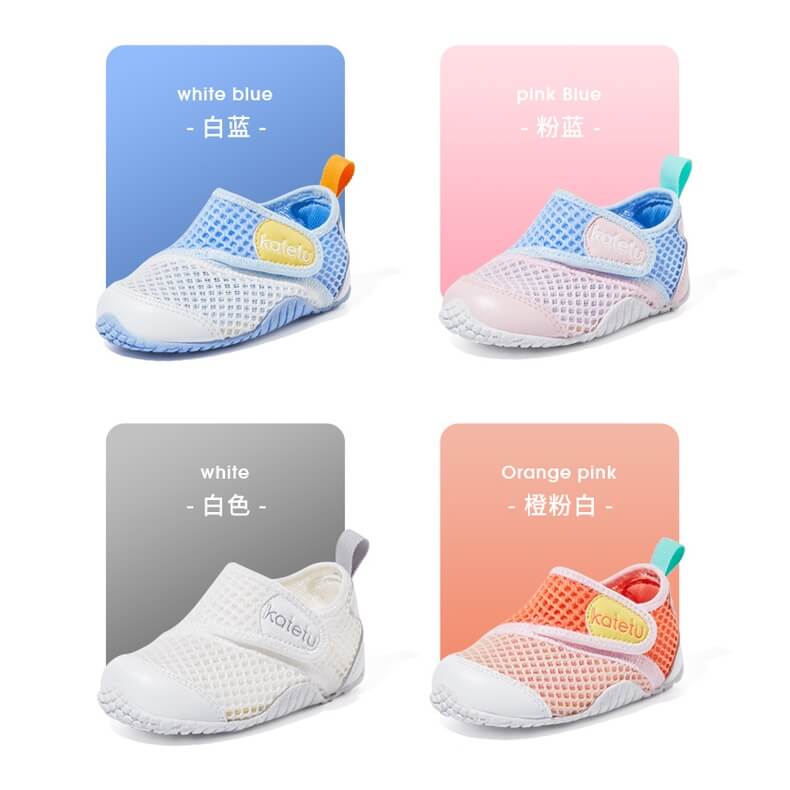 CRTARTU KATETU Breathable Mesh Fabric Velcro Baby Walking Sport Shoes ...