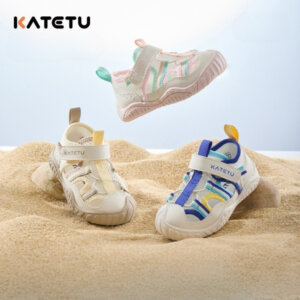 KATETU Tricolor Webbing Toddler Sandals X5BEA15