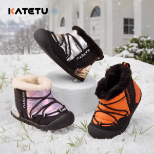 KATETU KATETU Kids Mid-Top Warm Winter Lace-Wrap Detail Sneakers X5DEA20
